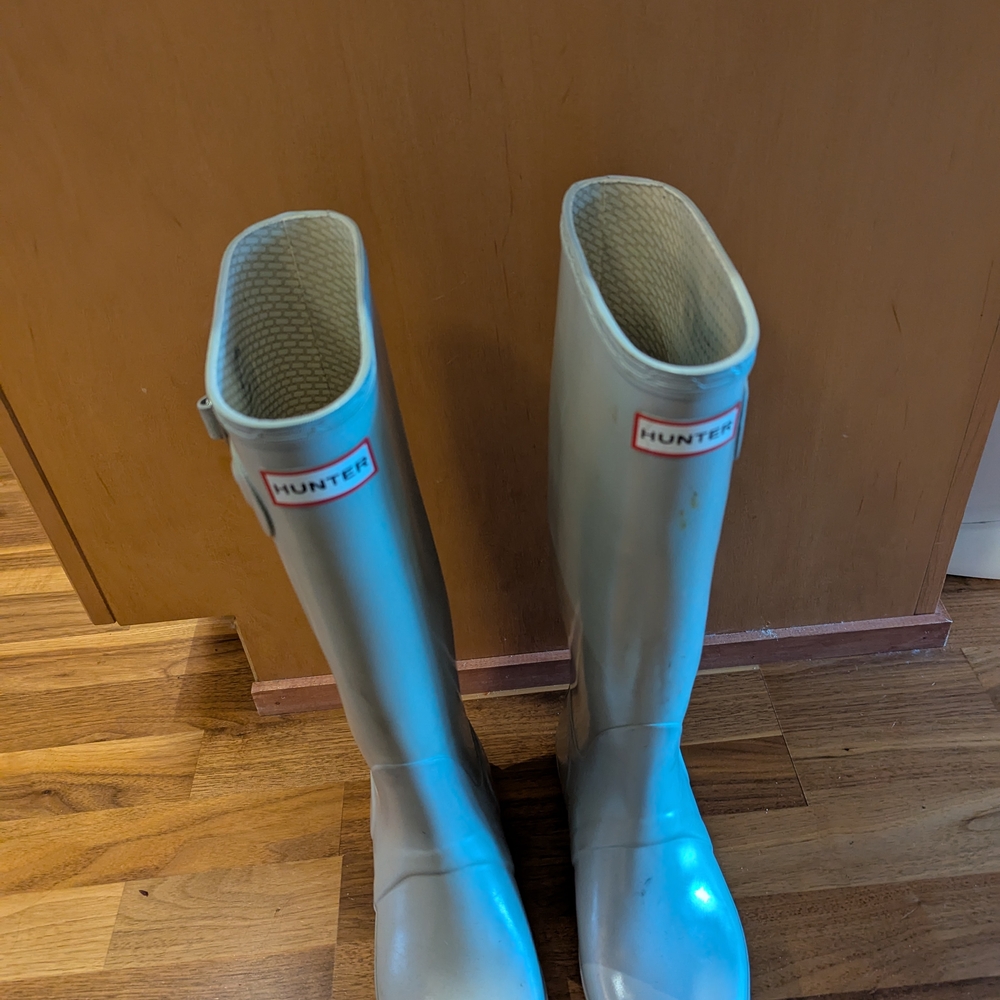 Hunter Tall White Rain Boots